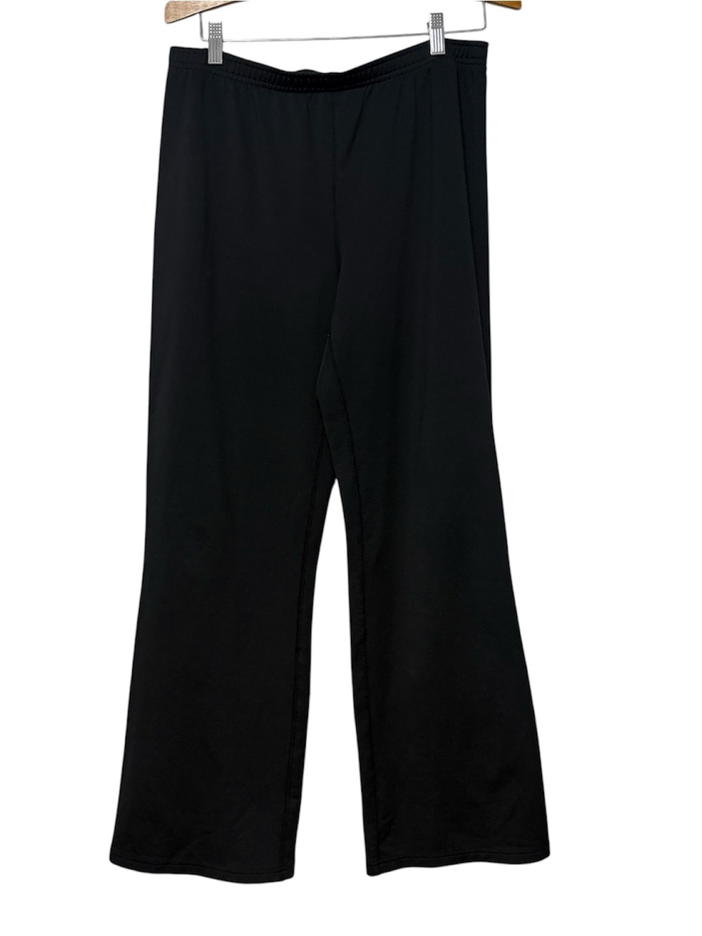 Tek Gear Women's Black Wide-Leg Pull-On Pants Large Workout Athletic Athlesiure